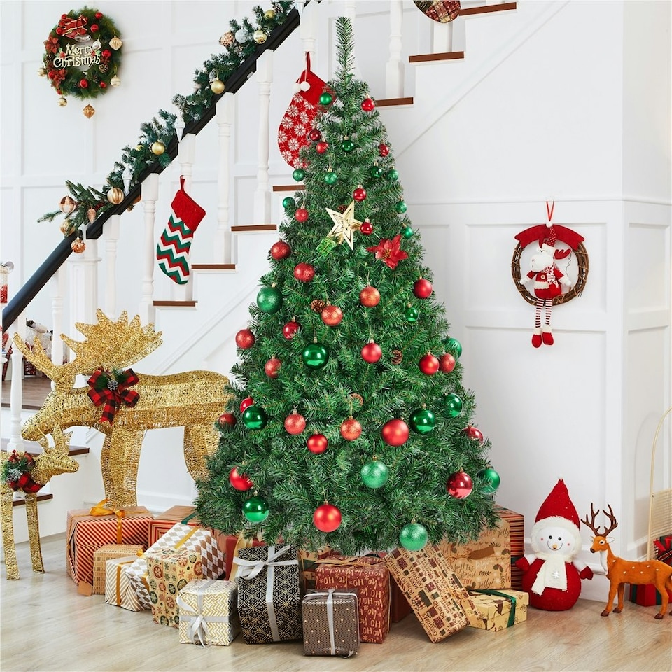image 1 of Yaheetech 182cm Realistic Artificial Fir Christmas Tree
