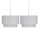 image 1 of Pair of Light Grey 2 Tier Ceiling Light Shades | Grey | Medium | 2