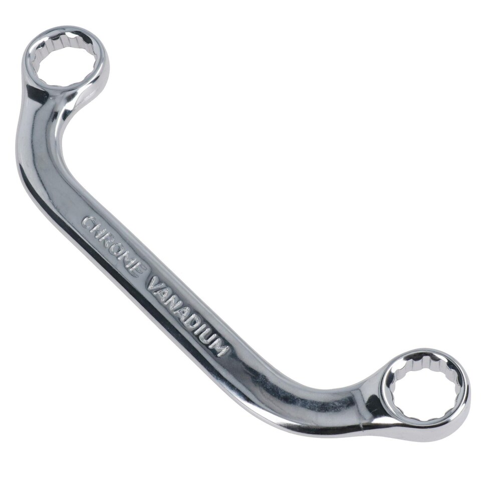 image 1 of Half Moon Ring Spanners 5pc Metric Sizes 10-19mm Obstruction Bend C Wrench TE427