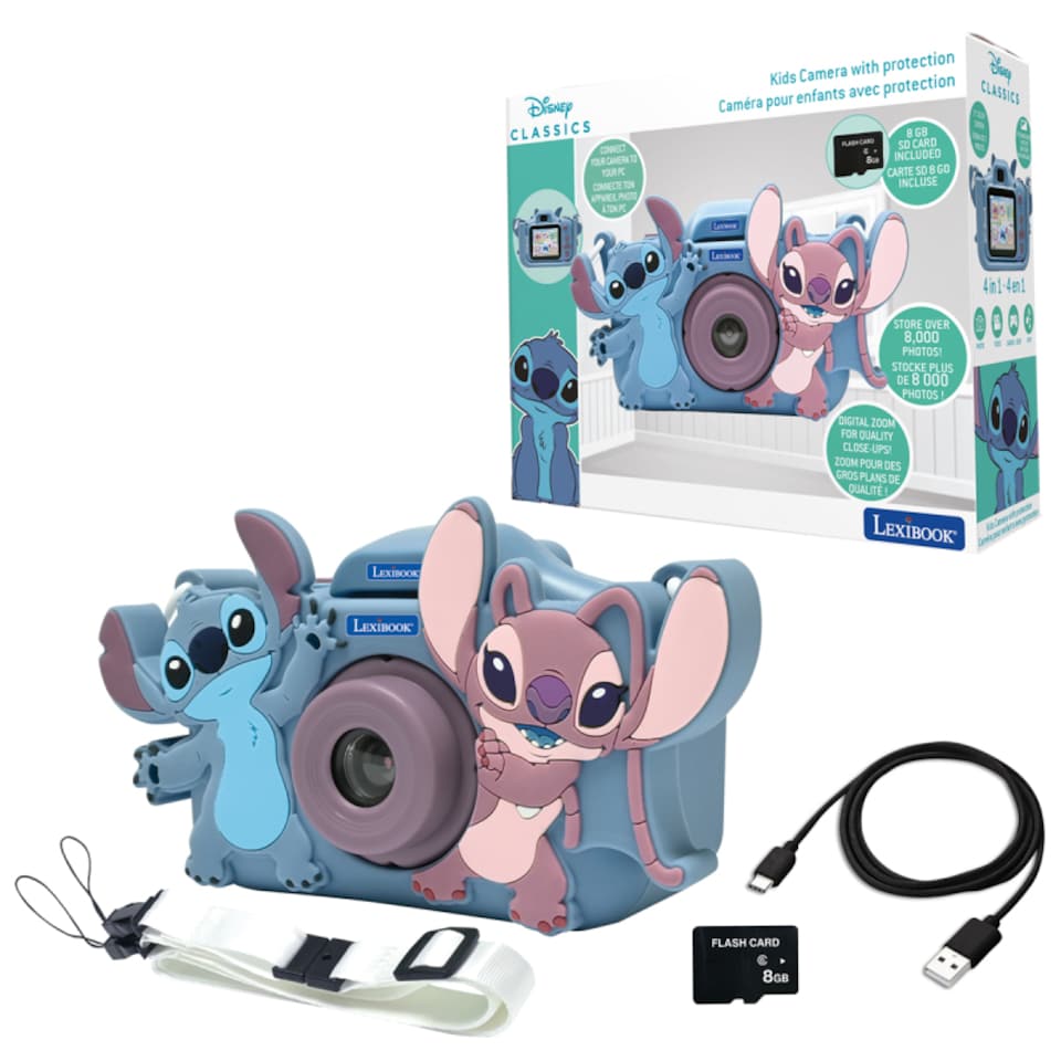 Lexibook DJ078D Disney Stitch Kids Camera with Protective Cover - Tesco ...