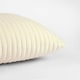 image 4 of OHS 2 x Ribbed Soft Fleece Cushion Covers, 45x45cm - Cream