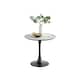 image 1 of Furniturebox Elina Round 2 Seater White Marble Effect Pedestal Dining Table
