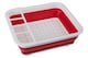 image 1 of Umbria Red White Collapsible Dish Rack