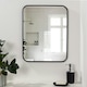 image 1 of OHS Rectangular Wall Mounted Framed Vanity Glass Mirror, 54x42cm - Black