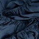 image 4 of OHS Soft Microfibre Plain 30cm Deep Fitted Bed Sheet, King - Navy Blue