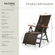 image 6 of Garden Chair Brisbane - 6-way adjustable backrest and footrest, foldable Brown