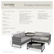 image 6 of Garden Furniture Set Ostuni - for 4 people, large storage box, table, thick cushions | Grey | grey | 128.5 x 66 x 63.5 cm | 1