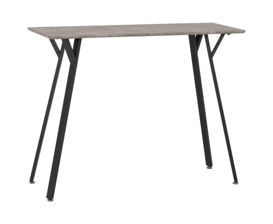 image 1 of Quebec Bar Table Set - Concrete Effect - Black - Grey Faux Leather | Grey | 3