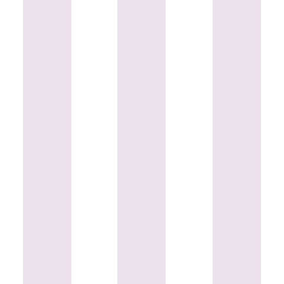 image 1 of Muriva Sassy B Stripe Tease Wallpaper - Lilac/White - 10.05m x 53cm Purple