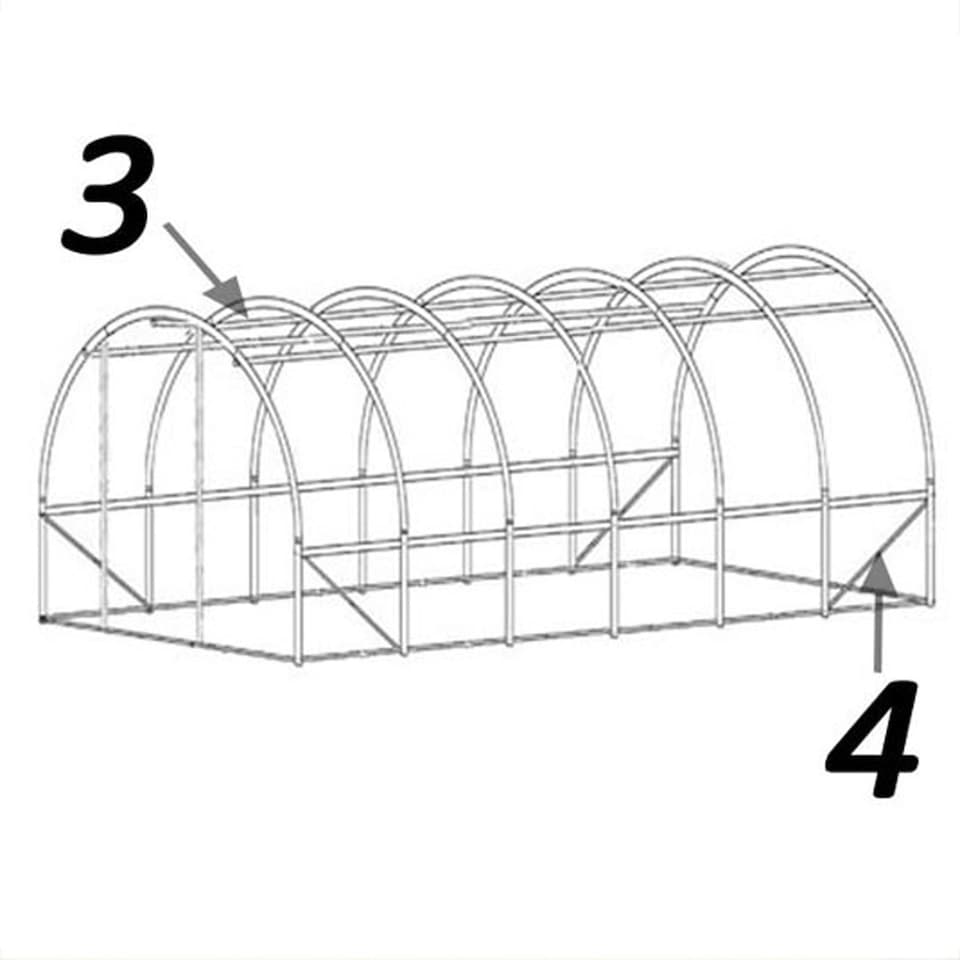 image 1 of 6m x 3m (20' x 10' approx) Pro+ Polytunnel Greenhouse - Green