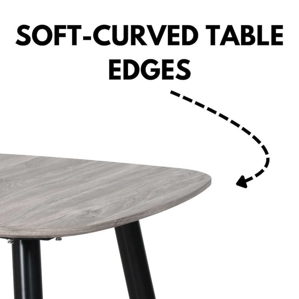 image 1 of Aspen Square Dining Table 80cm - Modern 2 - 4 Seater Compact Kitchen Table | Grey | Grey | 1