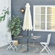 image 2 of Outsunny Metal Garden Dining Table Outdoor Patio with Hole 120L x 80Wcm