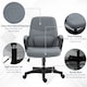 image 7 of Vinsetto Office Chair, Fabric Desk Chair Mid Back Work Study Chair with Massage Lumbar Support, Adjustable Height and Swivel Wheels, Grey