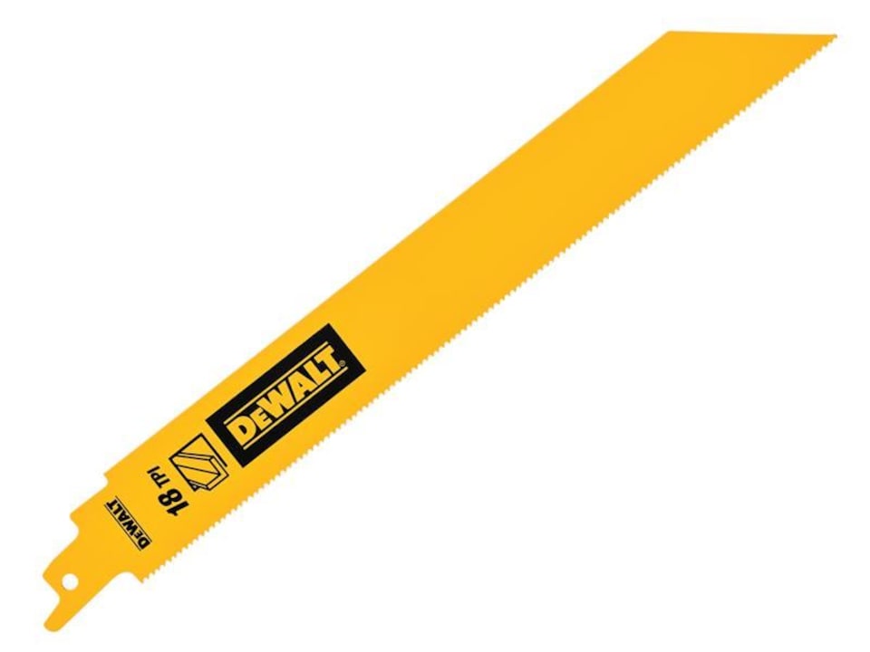 Dewalt - Bi-Metal 1in High Metal Reciprocating Blade 228mm x 18 TPI (Pack 5)