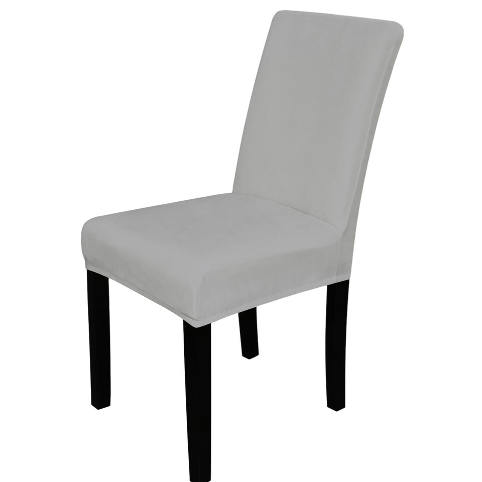 image 1 of Velvet Dining Chair Covers, Spandex High-Back Chair Slipcovers - 220GSM