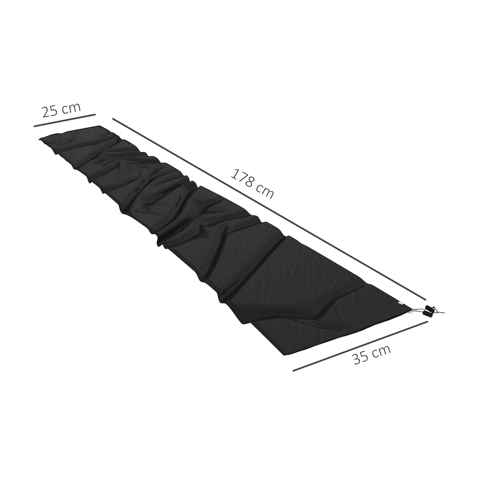 image 1 of Outsunny Parasol Cover, Patio Cantilever Cover, Banana Umbrella Cover, Black
