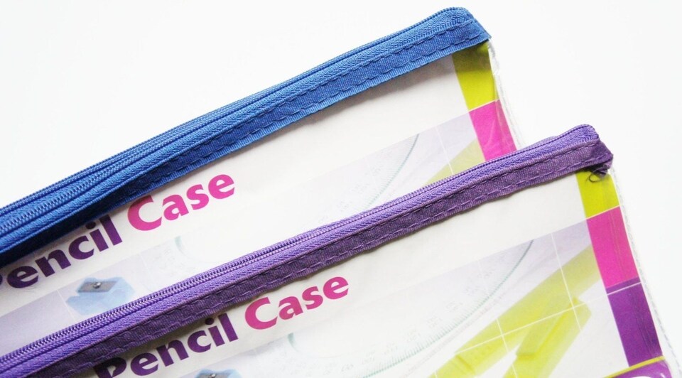 image 1 of Double Pocket Stationery Pencil Case Assorted single supplied