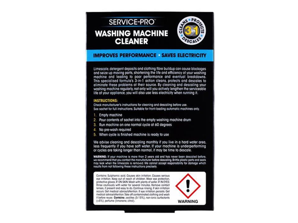 image 1 of Kilrock Service-Pro Washing Machine Descaler & Cleaner 75G (Pack Of 2)