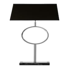 Interiors by Premier Table Lamp with Stone Base Silver