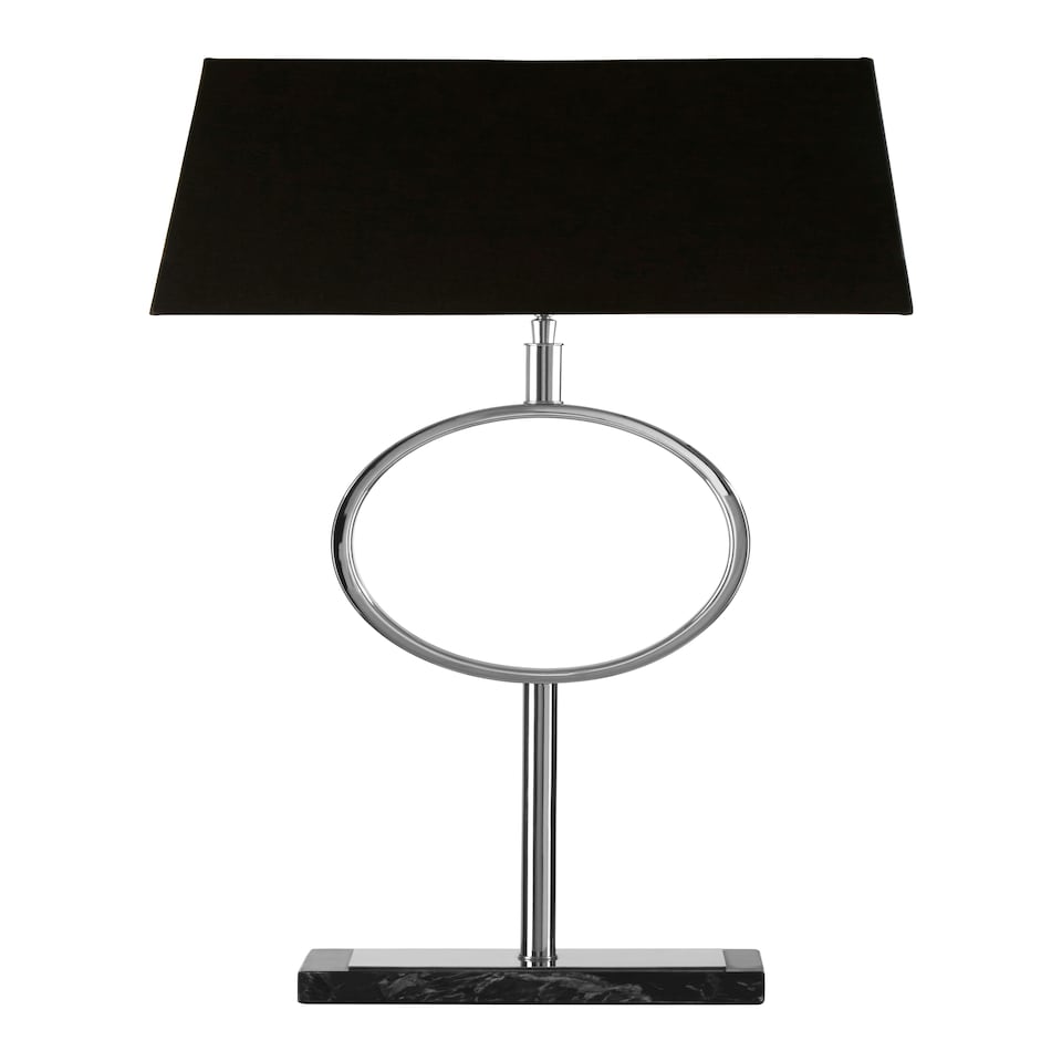 image 1 of Interiors by Premier Table Lamp with Stone Base Silver