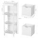 image 3 of Yaheetech Bathroom Cabinet 2 Hideaway Drawers 1 Shelf White