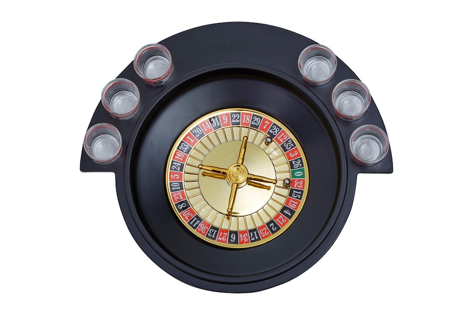 image 1 of Roulette 6 Glass Lucky Shot Drinking Game
