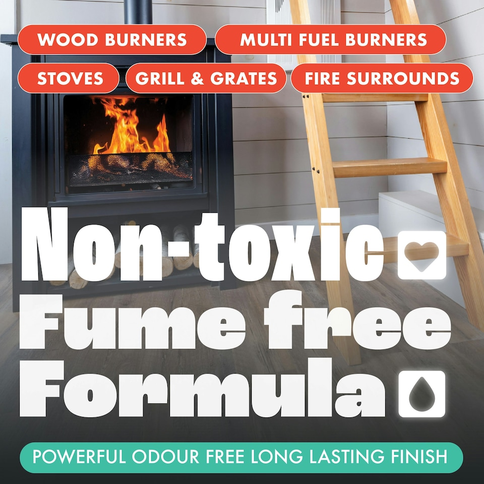 image 1 of Dirtbusters Black Stove Polish for Log Burners & Grates  Fume & Odour Free Alternative to Stove Paint (250ml)