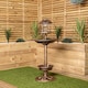 image 2 of 1.1m Bronze Effect Resin Garden Bird Bath & Table with Solar Light | Bronze | Bronze