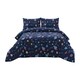image 1 of Duvet Cover And Pillowcase Set Kids Outer Space Design Polycotton Bed Linen | Blue | Single