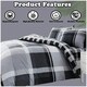 image 7 of VELVETIO Waverly Check Duvet Cover Set Reversible Polycotton Easy Care Beddings Purple | King