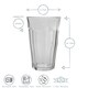 image 3 of Duralex Picardie Highball Cocktail Glasses - 500ml Glass Tumblers - Pack of 6 Clear