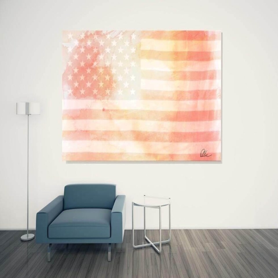 image 1 of American Flag Subtle (Canvas Print) 44" x 30"