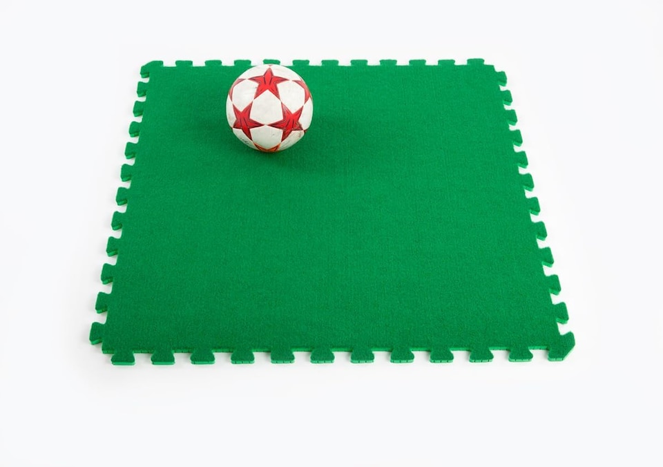 image 1 of Actiasmat - Interlocking Artificial Grass Tile with EVA Base, 1m x 1m x 18mm (1, Green, Surface Area (sqm): 1 Sqm)