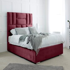 Ofsted Plush Small Double Bed Frame - Maroon