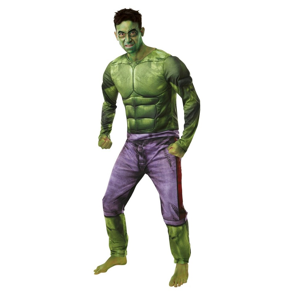 image 1 of Hulk Mens Deluxe Costume - Green/Purple - XL XL