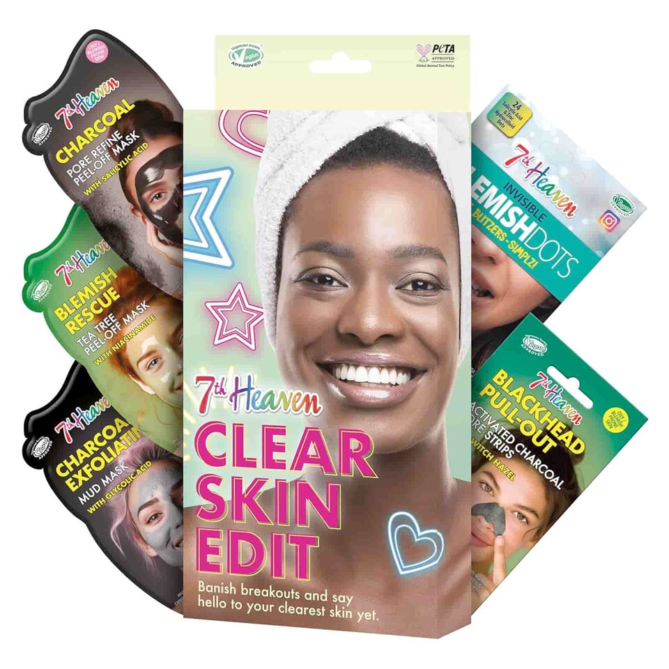 7th Heaven - Clear Skin Edit - 3x Nose strip, 24x Blemish dot, 3 Mask
