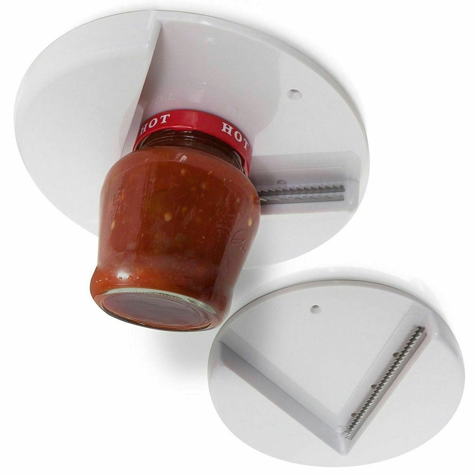 image 1 of Arthritis Glass Jar Opener for Under the Kitchen Cabinet Counter Lid Remover Aid