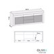 image 9 of TV Unit TV Stand Cabinet Sideboard Oak White High Gloss Doors Free LED 160cm