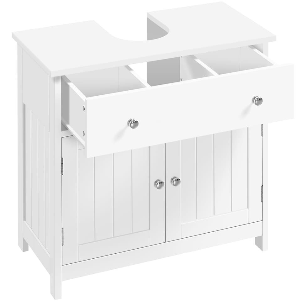 image 1 of Yaheetech Floor Standing Sink Storage Cabinet with U-Shaped Cut-Out