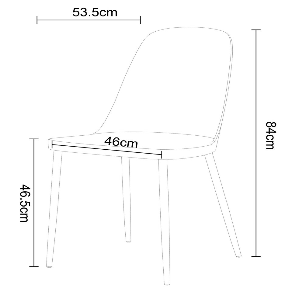 image 1 of Core Products Pair of Aspen Calico Cream Plastic Duo Chairs - Black Metal Legs Cream