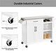 image 5 of Yaheetech Kitchen Island Cart with Stainless Steel Top & Storage