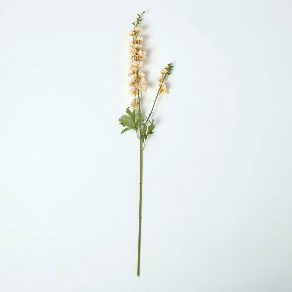 image 1 of Homescapes Peach Stock Flower Spray Single Stem 87 cm