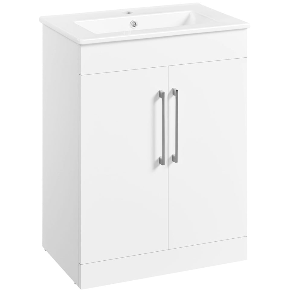 image 1 of Yaheetech Minimalist Bathroom Cabinet with Sink and Door