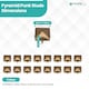 image 2 of 8mm Pyramid Shaped Nail Head Studs Square Metal Leather Rivets - 50pcs