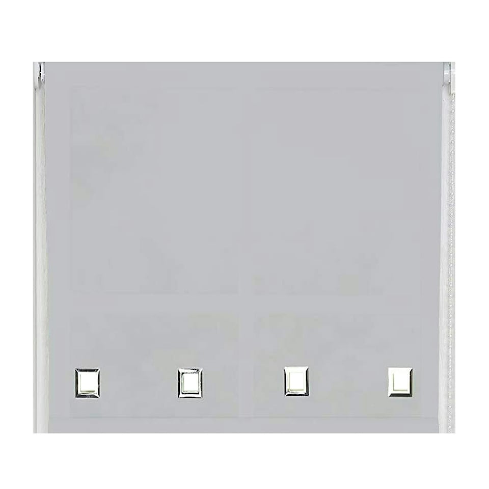 image 1 of 130cm Light Grey Square Eyelet Edge Roller Blind
