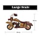 image 2 of Crimson Cruiser Wooden Motorcycle Model Handcrafted Collectible 38 cm