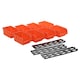 image 3 of Stackable Tool Storage Bins Workshop Garage Modular Organiser & Wall Mounts | Orange | Orange | 8