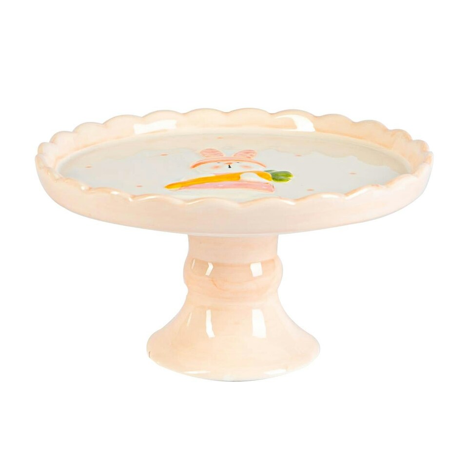 image 1 of Nicola Spring Easter Bunny Cake Stand - 18cm - White White