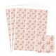 image 1 of Floral Baby Pink Stripes Square Stickers 65mm - Sheet of 12