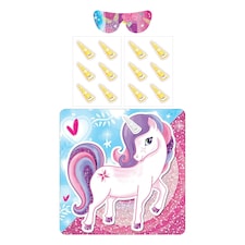 Unique Pin The Horn Unicorn Party Game - Multicoloured - One Size